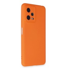 Xiaomi Redmi Note 12 5G Kılıf Nano içi Kadife Silikon - Turuncu