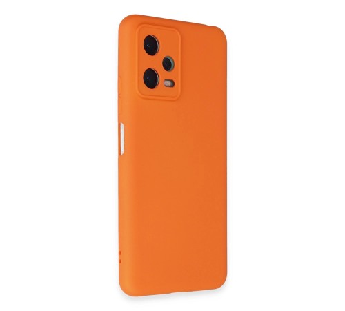 Xiaomi Redmi Note 12 5G Kılıf Nano içi Kadife Silikon - Turuncu Xiaomi Redmi Note 12 5G Kılıf Nano içi Kadife Silikon - Turuncu
