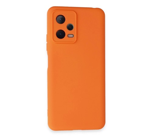 Xiaomi Redmi Note 12 5G Kılıf Nano içi Kadife Silikon - Turuncu Xiaomi Redmi Note 12 5G Kılıf Nano içi Kadife Silikon - Turuncu