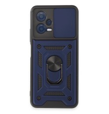 Xiaomi Redmi Note 12 5G Kılıf Pars Lens Yüzüklü Silikon - Lacivert