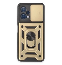 Xiaomi Redmi Note 12 5G Kılıf Pars Lens Yüzüklü Silikon - Gold