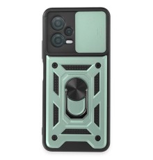 Xiaomi Redmi Note 12 5G Kılıf Pars Lens Yüzüklü Silikon - Yeşil