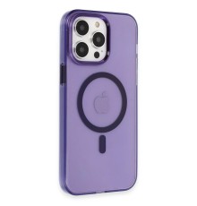iPhone 14 Pro Kılıf Tron Şeffaf Magsafe Kapak - Derin Mor
