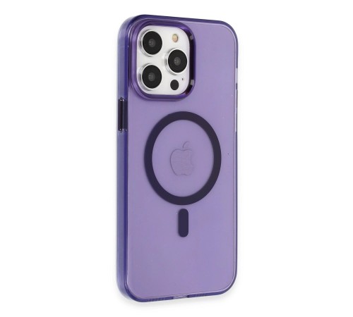 iPhone 14 Pro Kılıf Tron Şeffaf Magsafe Kapak - Derin Mor iPhone 14 Pro Kılıf Tron Şeffaf Magsafe Kapak - Derin Mor