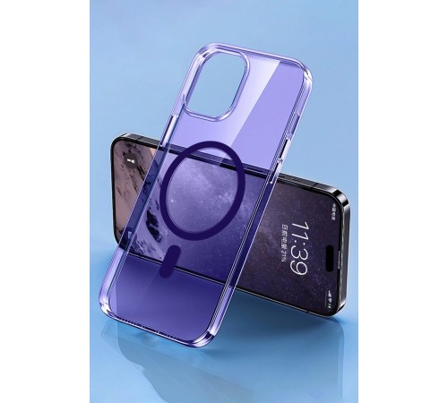 iPhone 14 Pro Kılıf Tron Şeffaf Magsafe Kapak - Derin Mor iPhone 14 Pro Kılıf Tron Şeffaf Magsafe Kapak - Derin Mor