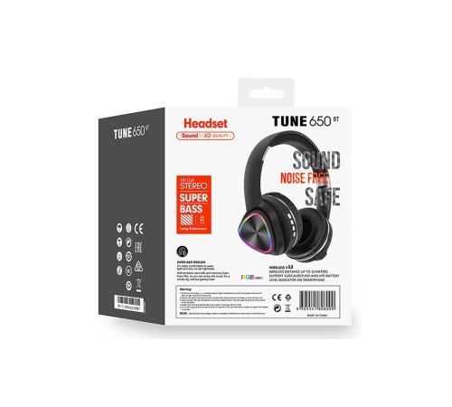 Karler Bass Tune 650 BT RGB Kablosuz Kafaüstü Kulaklık - Siyah Karler Bass Tune 650 BT RGB Kablosuz Kafaüstü Kulaklık - Siyah