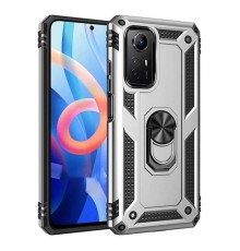 Xiaomi Redmi Note 12S Kılıf Sofya Yüzüklü Silikon Kapak - Gümüş