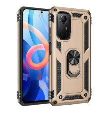 Xiaomi Redmi Note 12S Kılıf Sofya Yüzüklü Silikon Kapak - Gold