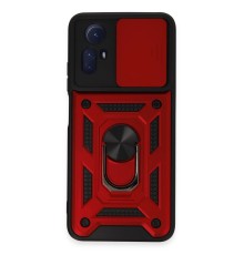 Xiaomi Redmi Note 12S Kılıf Pars Lens Yüzüklü Silikon - Kırmızı