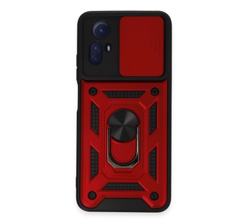 Xiaomi Redmi Note 12S Kılıf Pars Lens Yüzüklü Silikon - Kırmızı