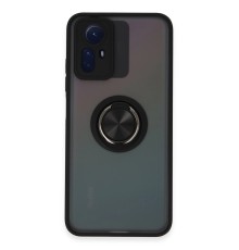 Xiaomi Redmi Note 12S Kılıf Montreal Yüzüklü Silikon Kapak - Siyah