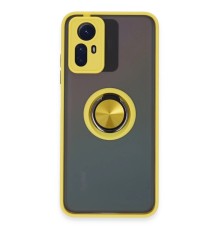 Xiaomi Redmi Note 12S Kılıf Montreal Yüzüklü Silikon Kapak - Sarı