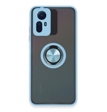 Xiaomi Redmi Note 12S Kılıf Montreal Yüzüklü Silikon Kapak - Buz Mavi