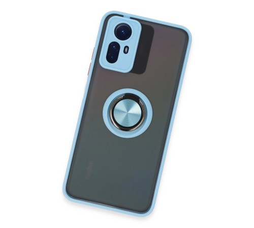 Xiaomi Redmi Note 12S Kılıf Montreal Yüzüklü Silikon Kapak - Buz Mavi Xiaomi Redmi Note 12S Kılıf Montreal Yüzüklü Silikon Kapak - Buz Mavi