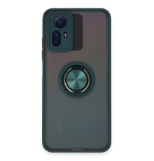Xiaomi Redmi Note 12S Kılıf Montreal Yüzüklü Silikon Kapak - Yeşil