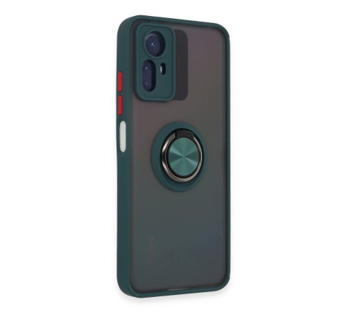 Xiaomi Redmi Note 12S Kılıf Montreal Yüzüklü Silikon Kapak - Yeşil Xiaomi Redmi Note 12S Kılıf Montreal Yüzüklü Silikon Kapak - Yeşil