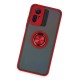 Xiaomi Redmi Note 12S Kılıf Montreal Yüzüklü Silikon Kapak - Kırmızı