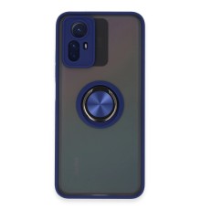 Xiaomi Redmi Note 12S Kılıf Montreal Yüzüklü Silikon Kapak - Lacivert