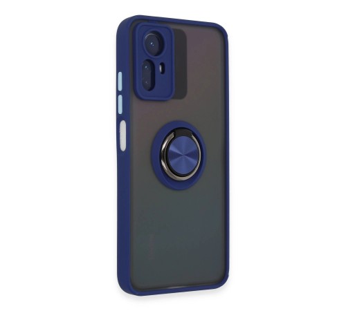 Xiaomi Redmi Note 12S Kılıf Montreal Yüzüklü Silikon Kapak - Lacivert Xiaomi Redmi Note 12S Kılıf Montreal Yüzüklü Silikon Kapak - Lacivert