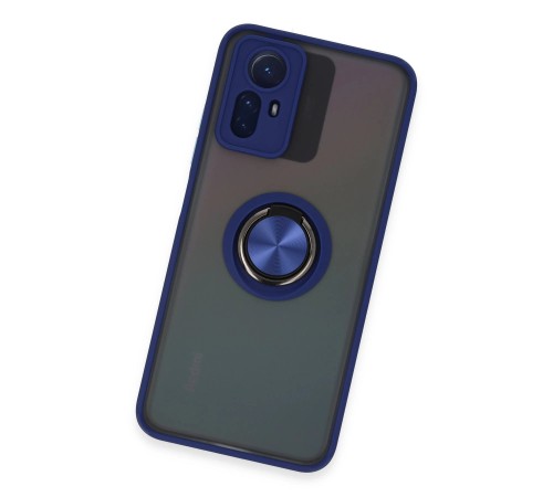 Xiaomi Redmi Note 12S Kılıf Montreal Yüzüklü Silikon Kapak - Lacivert Xiaomi Redmi Note 12S Kılıf Montreal Yüzüklü Silikon Kapak - Lacivert