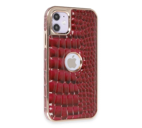 iPhone 11 Kılıf Snake Kapak - Bordo iPhone 11 Kılıf Snake Kapak - Bordo