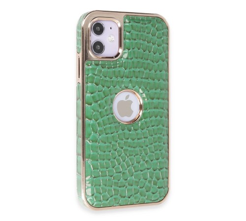 iPhone 11 Kılıf Snake Kapak - Koyu Yeşil iPhone 11 Kılıf Snake Kapak - Koyu Yeşil