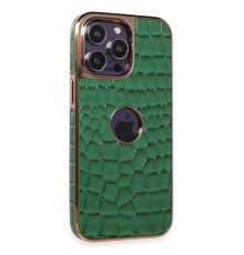 iPhone 14 Pro Kılıf Snake Kapak - Koyu Yeşil