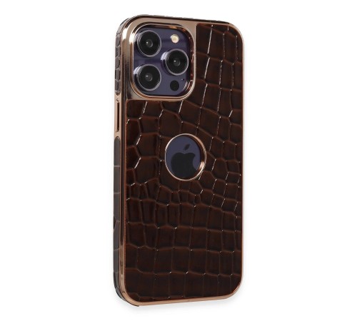 iPhone 14 Pro Max Kılıf Snake Kapak - Kahverengi iPhone 14 Pro Max Kılıf Snake Kapak - Kahverengi