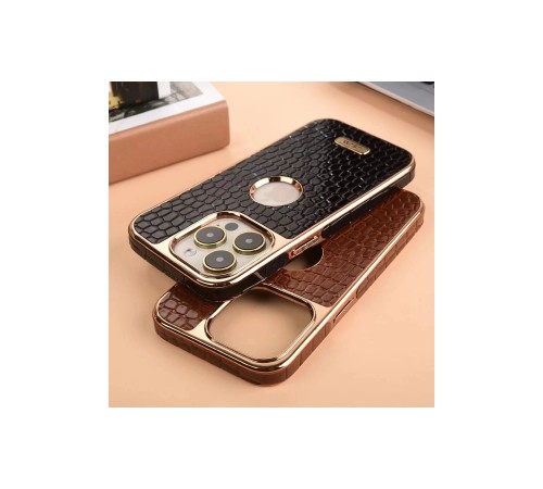 iPhone 14 Pro Max Kılıf Snake Kapak - Kahverengi iPhone 14 Pro Max Kılıf Snake Kapak - Kahverengi