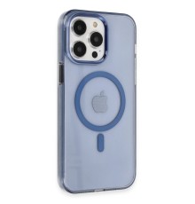 iPhone 13 Pro Max Kılıf Tron Şeffaf Magsafe Kapak - Mavi
