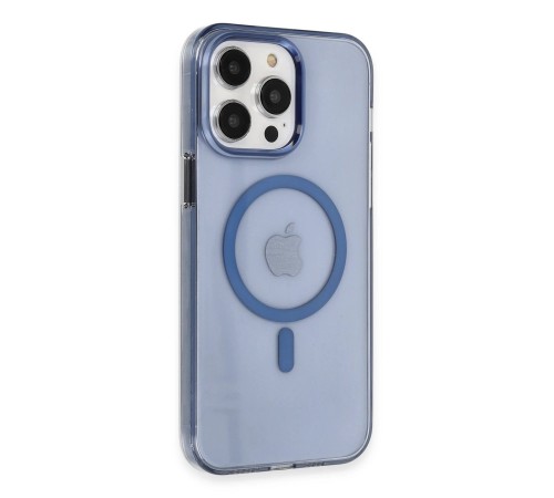 iPhone 13 Pro Max Kılıf Tron Şeffaf Magsafe Kapak - Mavi iPhone 13 Pro Max Kılıf Tron Şeffaf Magsafe Kapak - Mavi