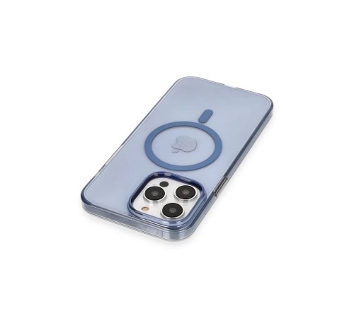 iPhone 13 Pro Max Kılıf Tron Şeffaf Magsafe Kapak - Mavi iPhone 13 Pro Max Kılıf Tron Şeffaf Magsafe Kapak - Mavi