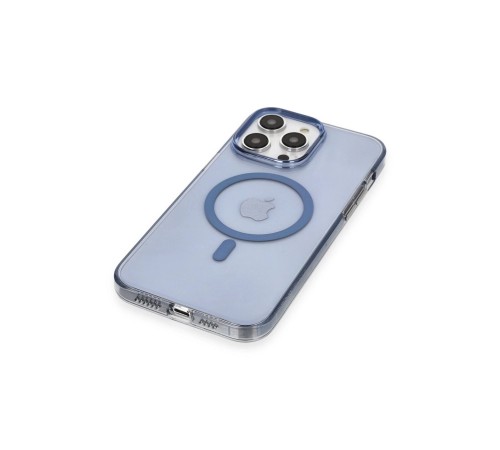 iPhone 13 Pro Max Kılıf Tron Şeffaf Magsafe Kapak - Mavi iPhone 13 Pro Max Kılıf Tron Şeffaf Magsafe Kapak - Mavi