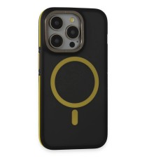iPhone 14 Pro Kılıf Rocky Magsafe Kapak - Siyah-Sarı