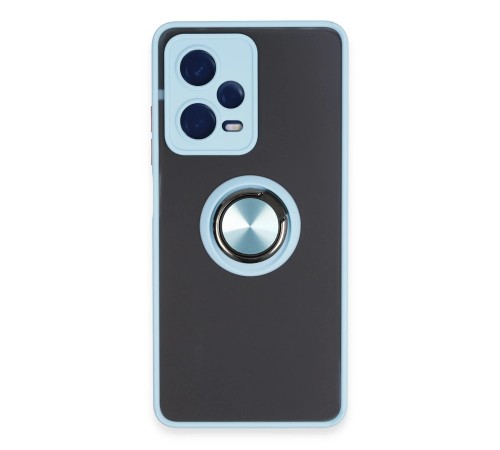 Xiaomi Redmi Note 12 5G Kılıf Montreal Yüzüklü Silikon Kapak - Buz Mavi Xiaomi Redmi Note 12 5G Kılıf Montreal Yüzüklü Silikon Kapak - Buz Mavi
