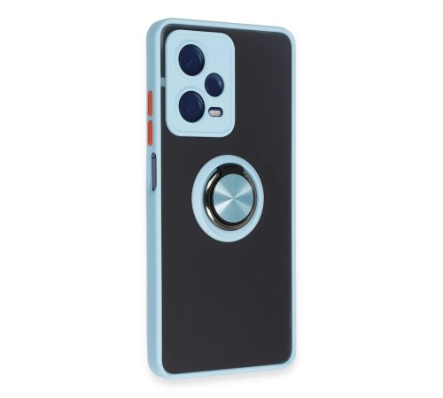 Xiaomi Redmi Note 12 5G Kılıf Montreal Yüzüklü Silikon Kapak - Buz Mavi Xiaomi Redmi Note 12 5G Kılıf Montreal Yüzüklü Silikon Kapak - Buz Mavi