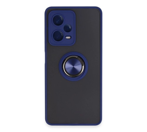 Xiaomi Redmi Note 12 5G Kılıf Montreal Yüzüklü Silikon Kapak - Lacivert