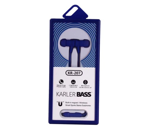 Karler Bass KR-207 Mıknatıslı Kablolu Kulaklık - Lacivert Karler Bass KR-207 Mıknatıslı Kablolu Kulaklık - Lacivert