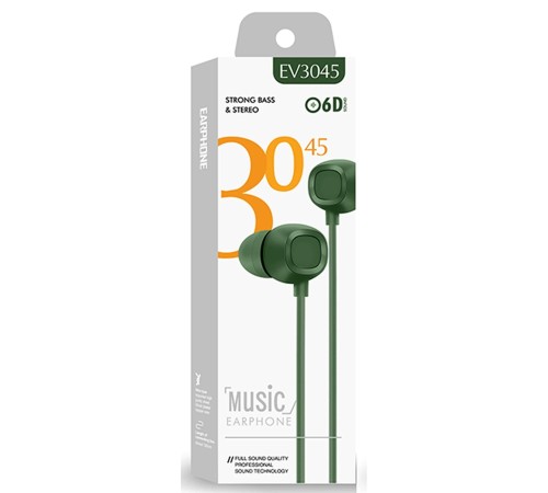 Karler Bass EV-3045 Kablolu Kulaklık - Koyu Yeşil Karler Bass EV-3045 Kablolu Kulaklık - Koyu Yeşil