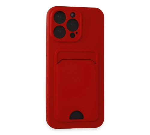 iPhone 15 Pro Kılıf Kelvin Kartvizitli Silikon - Kırmızı iPhone 15 Pro Kılıf Kelvin Kartvizitli Silikon - Kırmızı