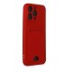 iPhone 15 Pro Kılıf Kelvin Kartvizitli Silikon - Kırmızı