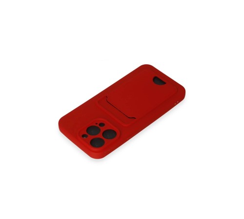 iPhone 15 Pro Kılıf Kelvin Kartvizitli Silikon - Kırmızı iPhone 15 Pro Kılıf Kelvin Kartvizitli Silikon - Kırmızı