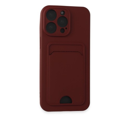 iPhone 15 Pro Kılıf Kelvin Kartvizitli Silikon - Bordo iPhone 15 Pro Kılıf Kelvin Kartvizitli Silikon - Bordo