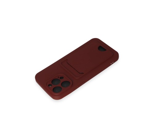 iPhone 15 Pro Kılıf Kelvin Kartvizitli Silikon - Bordo iPhone 15 Pro Kılıf Kelvin Kartvizitli Silikon - Bordo