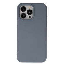 iPhone 15 Pro Kılıf Nano içi Kadife Silikon - Gri