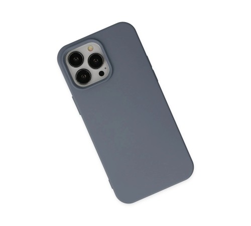 iPhone 15 Pro Kılıf Nano içi Kadife Silikon - Gri iPhone 15 Pro Kılıf Nano içi Kadife Silikon - Gri