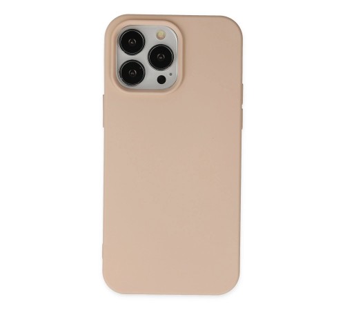 iPhone 15 Pro Kılıf Nano içi Kadife Silikon - Pudra iPhone 15 Pro Kılıf Nano içi Kadife Silikon - Pudra
