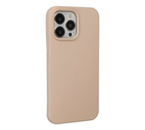 iPhone 15 Pro Kılıf Nano içi Kadife Silikon - Pudra iPhone 15 Pro Kılıf Nano içi Kadife Silikon - Pudra