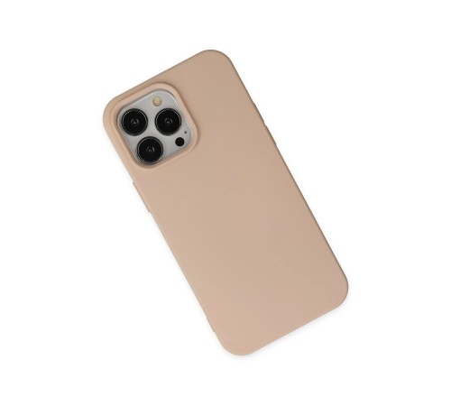 iPhone 15 Pro Kılıf Nano içi Kadife Silikon - Pudra iPhone 15 Pro Kılıf Nano içi Kadife Silikon - Pudra