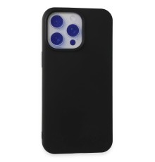 iPhone 15 Pro Max Kılıf Nano içi Kadife Silikon - Siyah